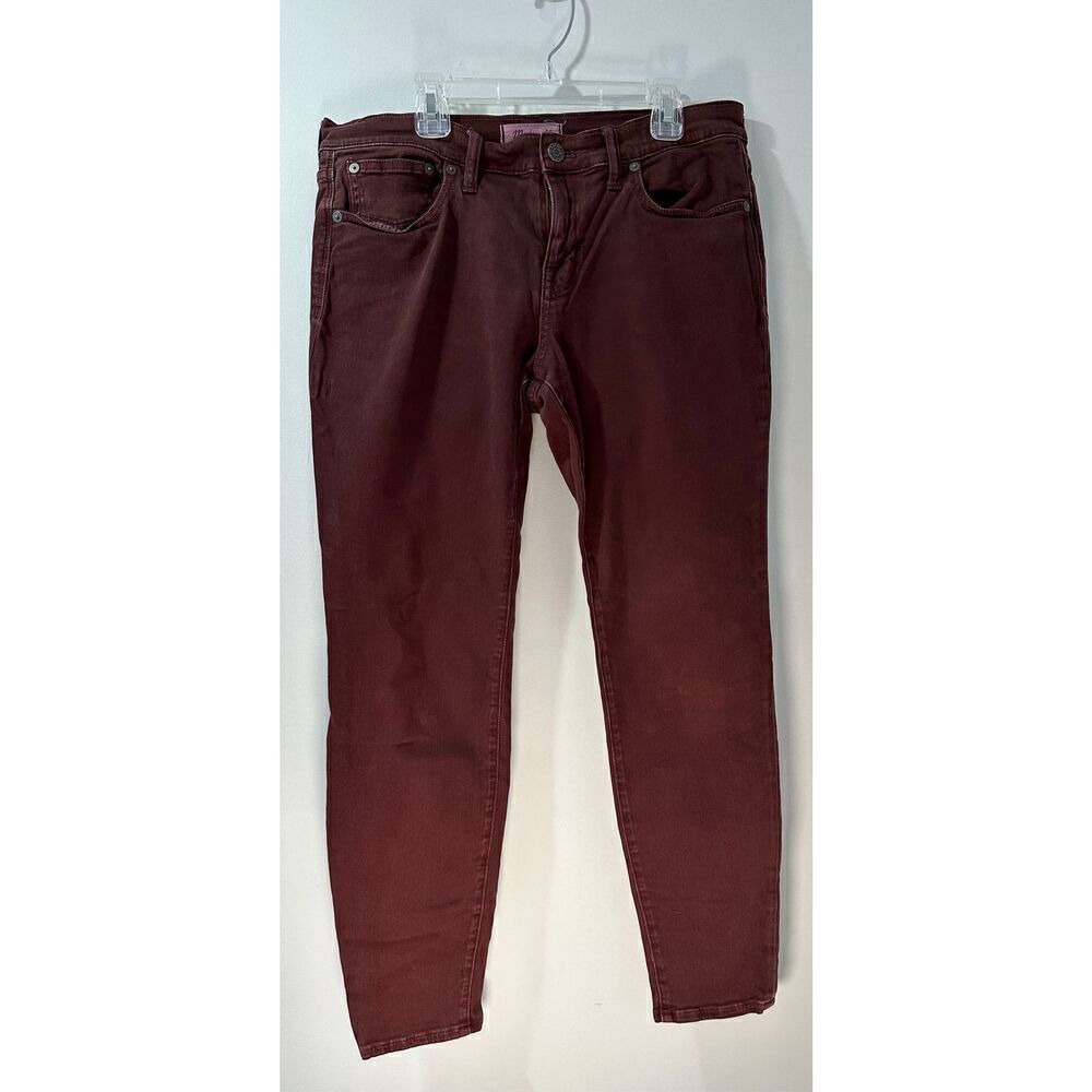 Madewell women’s burgundy skinny jeans size 30”. #37-1632